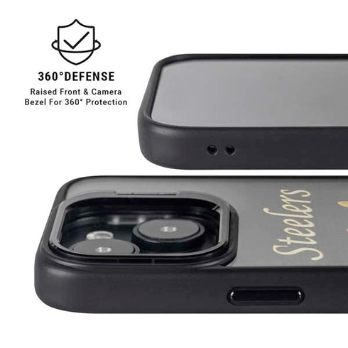 NFL Pittsburgh Steelers Vintage iPhone 14 Plus Kickstand Case