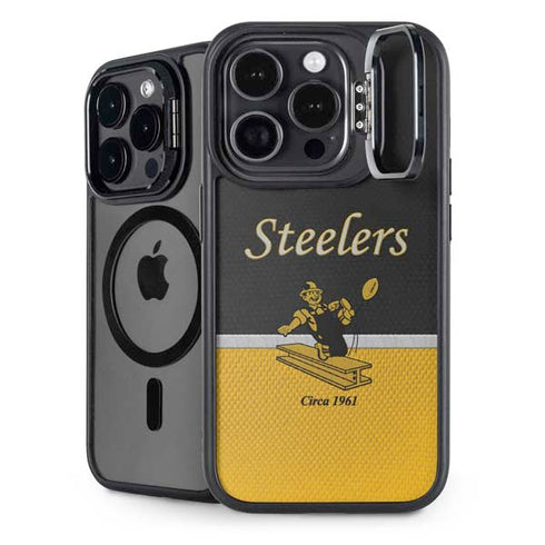NFL Pittsburgh Steelers Vintage iPhone 14 Pro Kickstand Case