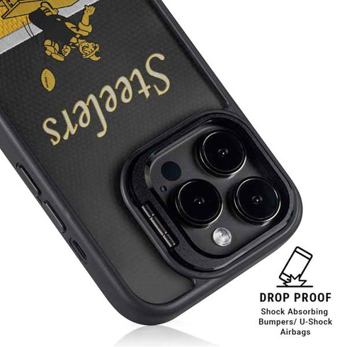 NFL Pittsburgh Steelers Vintage iPhone 14 Pro Kickstand Case