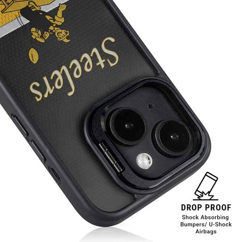 NFL Pittsburgh Steelers Vintage iPhone 15 Kickstand Case
