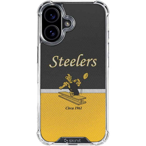 NFL Pittsburgh Steelers Vintage iPhone 16 Clear Case