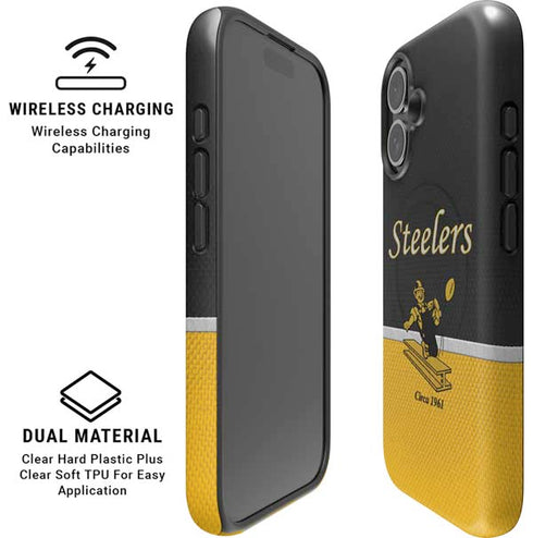 NFL Pittsburgh Steelers Vintage iPhone 16 Magsafe Impact Case