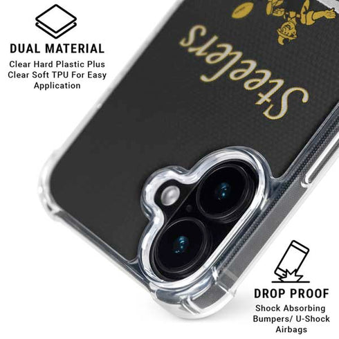 NFL Pittsburgh Steelers Vintage iPhone 16 Plus Clear Case