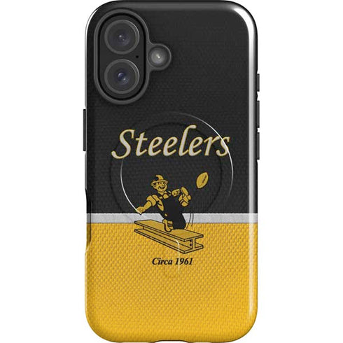NFL Pittsburgh Steelers Vintage iPhone 16 Plus Magsafe Impact Case