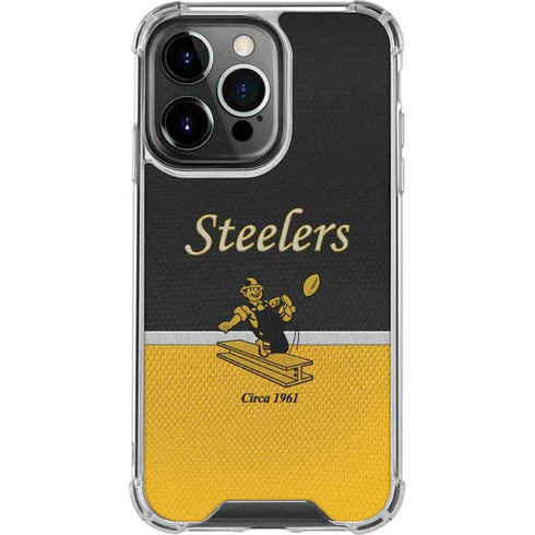 NFL Pittsburgh Steelers Vintage iPhone 16 Pro Max Clear Case
