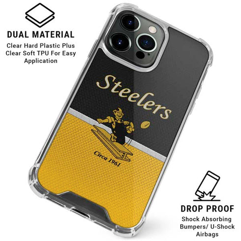 NFL Pittsburgh Steelers Vintage iPhone 16 Pro Max Clear Case