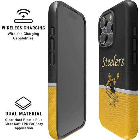 NFL Pittsburgh Steelers Vintage iPhone 16 Pro Max Magsafe Impact Case