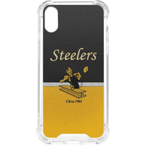 NFL Pittsburgh Steelers Vintage iPhone XS Clear Case