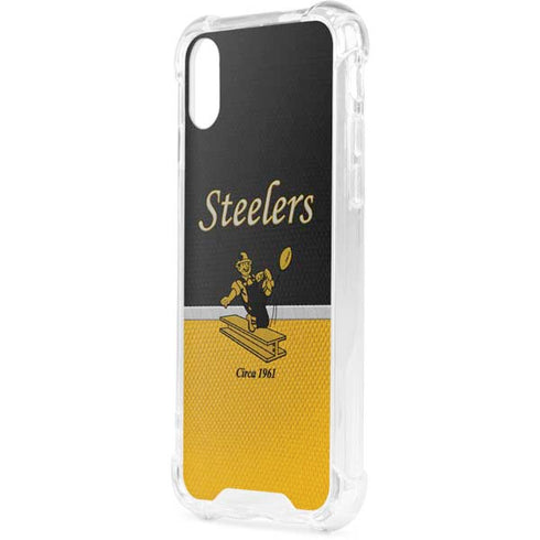 NFL Pittsburgh Steelers Vintage iPhone XS Clear Case