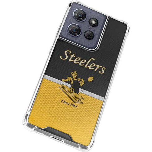 NFL Pittsburgh Steelers Vintage Moto G 5G (2025) Clear Case