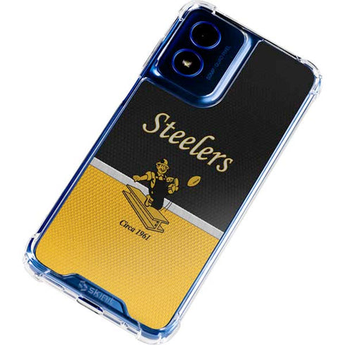 NFL Pittsburgh Steelers Vintage Moto G 5G (2024) Clear Case