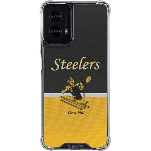NFL Pittsburgh Steelers Vintage Moto G Power 5G (2024) Clear Case
