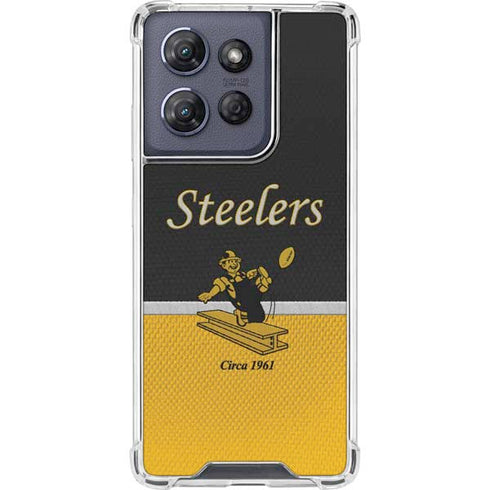 NFL Pittsburgh Steelers Vintage Moto G Stylus 5G (2025) Clear Case