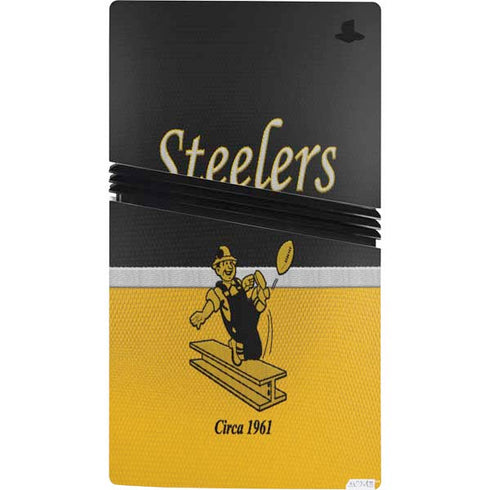 NFL Pittsburgh Steelers Vintage PS5 Pro Console Skin