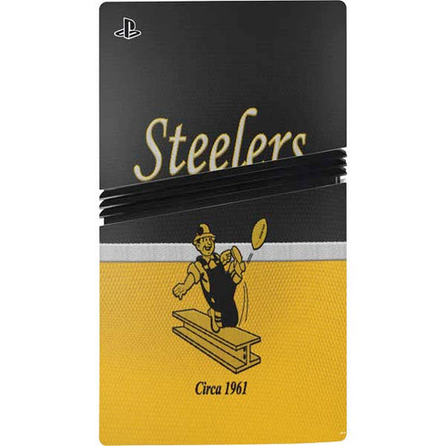 NFL Pittsburgh Steelers Vintage PS5 Pro Disk Console Skin