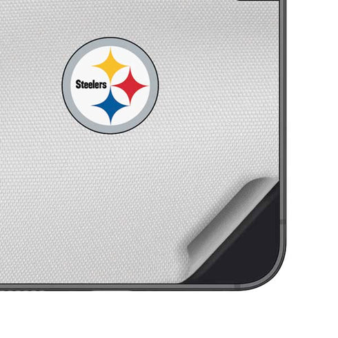 NFL Pittsburgh Steelers White Striped Galaxy A16 5G Skin