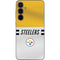 NFL Pittsburgh Steelers White Striped Galaxy A35 5G Skin