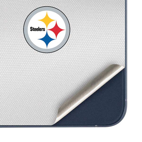 NFL Pittsburgh Steelers White Striped Galaxy A35 5G Skin