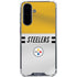 NFL Pittsburgh Steelers White Striped Galaxy A36 5G Clear Case