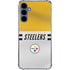 NFL Pittsburgh Steelers White Striped Galaxy A55 5G Clear Case