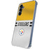 NFL Pittsburgh Steelers White Striped Galaxy A55 5G Clear Case