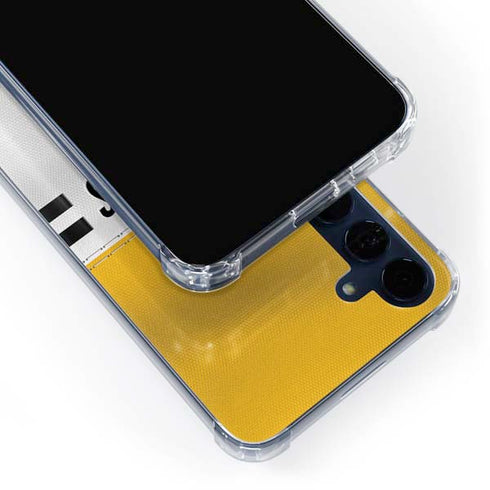 NFL Pittsburgh Steelers White Striped Galaxy A55 5G Clear Case