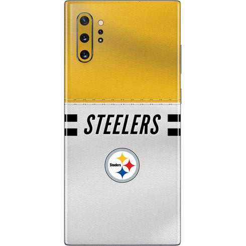 NFL Pittsburgh Steelers White Striped Galaxy Note 10 Plus Skin