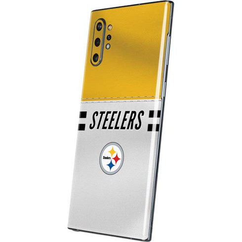 NFL Pittsburgh Steelers White Striped Galaxy Note 10 Plus Skin