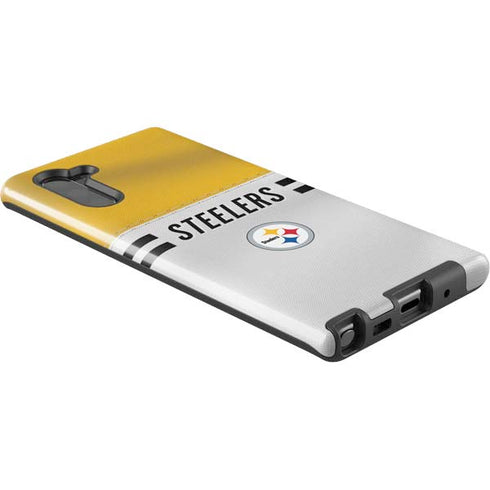 NFL Pittsburgh Steelers White Striped Galaxy Note 10 Pro Case