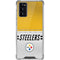 NFL Pittsburgh Steelers White Striped Galaxy Note20 5G Clear Case