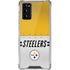 NFL Pittsburgh Steelers White Striped Galaxy Note20 5G Clear Case