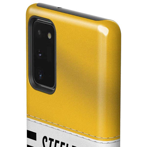 NFL Pittsburgh Steelers White Striped Galaxy Note20 5G Pro Case