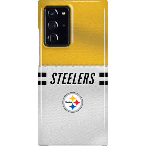 NFL Pittsburgh Steelers White Striped Galaxy Note20 Ultra 5G Lite Case