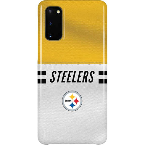 NFL Pittsburgh Steelers White Striped Galaxy S20 Lite Case