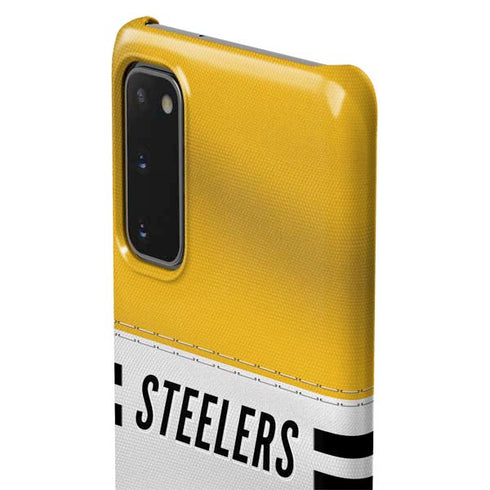 NFL Pittsburgh Steelers White Striped Galaxy S20 Lite Case