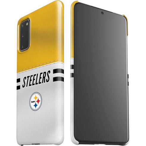 NFL Pittsburgh Steelers White Striped Galaxy S20 Lite Case