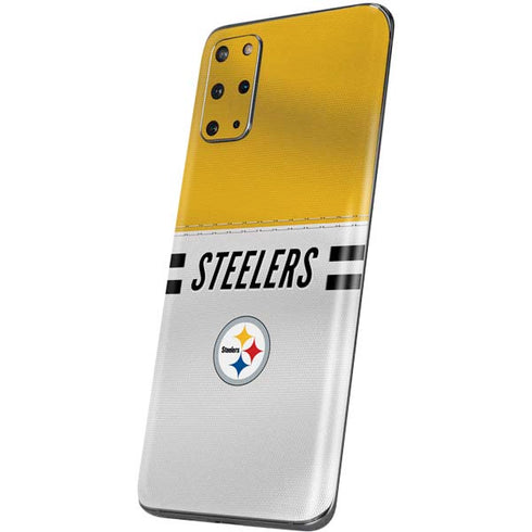 NFL Pittsburgh Steelers White Striped Galaxy S20 Plus Skin