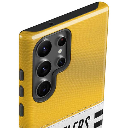 NFL Pittsburgh Steelers White Striped Galaxy S23 Ultra Pro Case