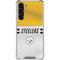 NFL Pittsburgh Steelers White Striped Galaxy S24 FE Clear Case