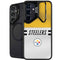 NFL Pittsburgh Steelers White Striped Galaxy S25 Kickstand Case