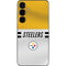 NFL Pittsburgh Steelers White Striped Galaxy S25 Plus Skin