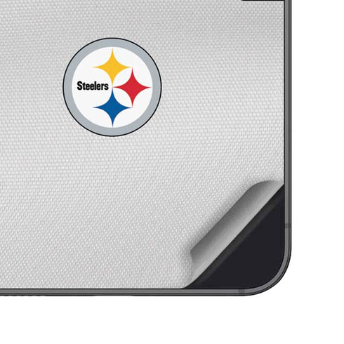 NFL Pittsburgh Steelers White Striped Galaxy S25 Plus Skin