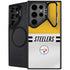 NFL Pittsburgh Steelers White Striped Galaxy S25 Ultra Kickstand Case