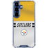 NFL Pittsburgh Steelers White Striped Galaxy S25 Plus Clear Case