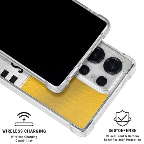 NFL Pittsburgh Steelers White Striped Galaxy S25 Ultra Clear Case