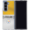 NFL Pittsburgh Steelers White Striped Galaxy Z Fold5 5G Clear Case