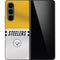 NFL Pittsburgh Steelers White Striped Galaxy Z Fold5 5G Skin