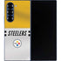 NFL Pittsburgh Steelers White Striped Galaxy Z Fold6 Skin