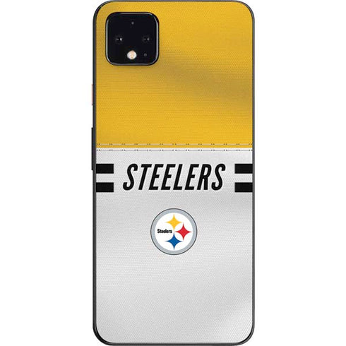 NFL Pittsburgh Steelers White Striped Google Pixel 4 XL Skin