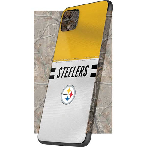 NFL Pittsburgh Steelers White Striped Google Pixel 4 XL Skin